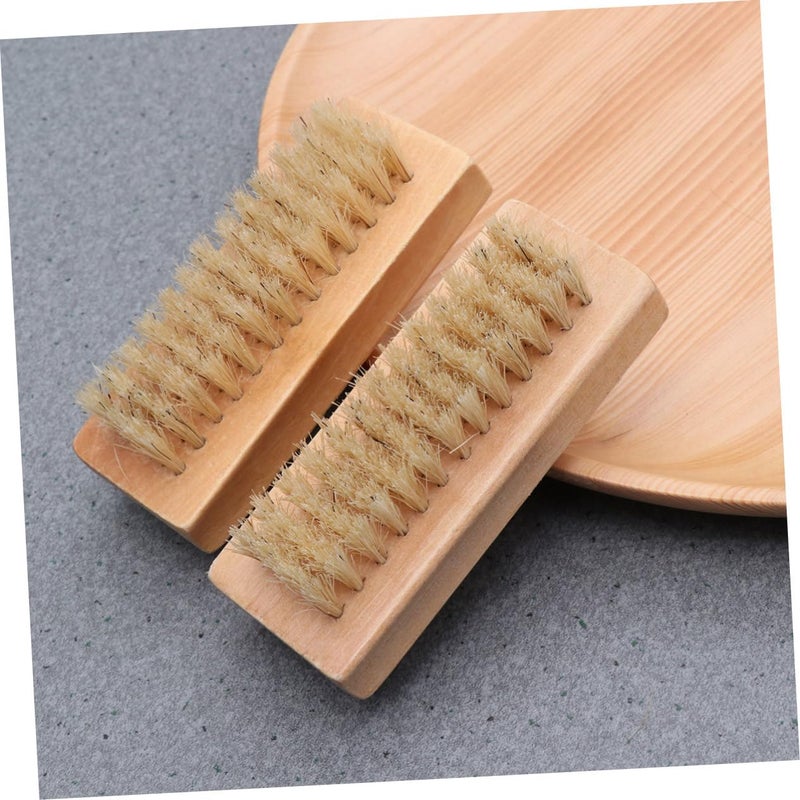 Dual Sided Nail Art Clean Up Brush Wooden Manicure Brush Set - Image 3