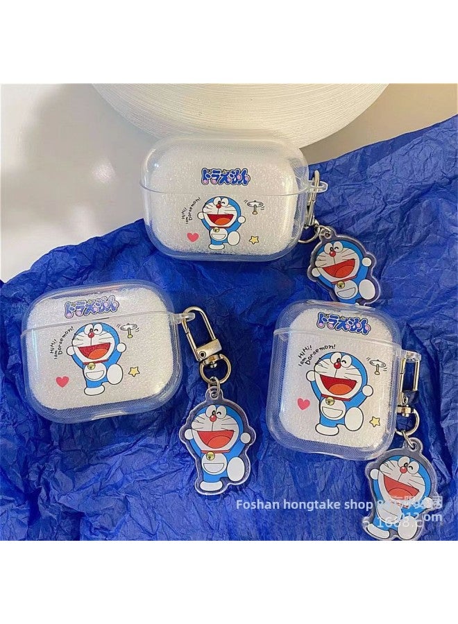 Digital Computer/iphone Protective Case - Fashionable Stylish Design Multiple Colors Available-Color:Laughing Doraemon Pendant Independent Packaging-Applicable Model:Airpods Pro - Image 1