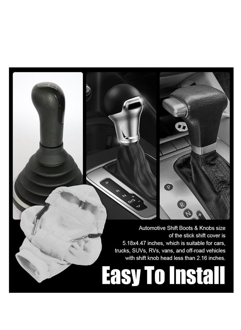 Excefore Sweatshirt Auto Gear Shift Knob Cover, Car Shifter Hoodie Gear Shift, Lever Knob Cover Car Interior Decoration for Most Vehicles (2pcs, Grey) - Image 5