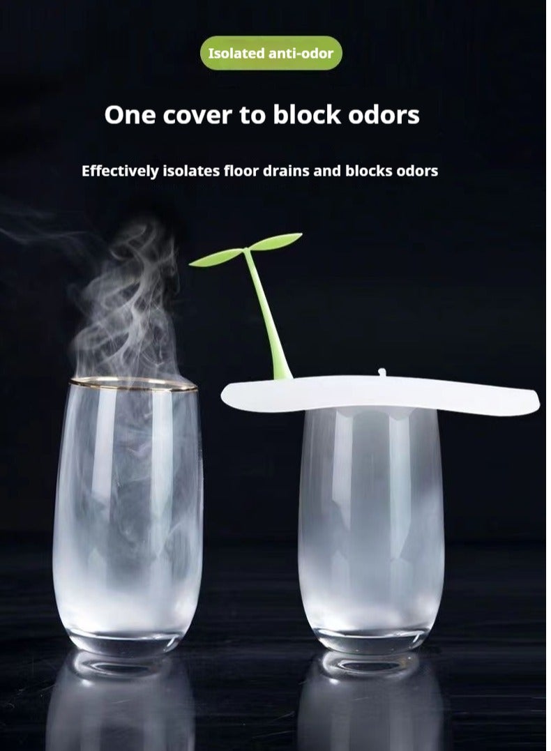 4 قطع من سيليكون التصريف الأرضي من السيليكون، سدادة تصريف سيليكون مضادة للرائحة الكريهة، غطاء مزيل للرائحة الكريهة مضاد للرائحة الكريهة، مزيل رائحة المجاري مانع تسرب الروائح الكريهة من المطبخ، غطاء - Image 2