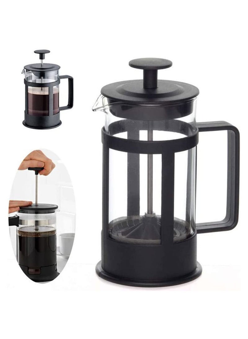 MIBRU French Coffee Press And Tea Makers with Premium High Borosilicate Glass Carafe 304 Grade Stainless Steel Durable Plastic Frame 600ml - Image 2