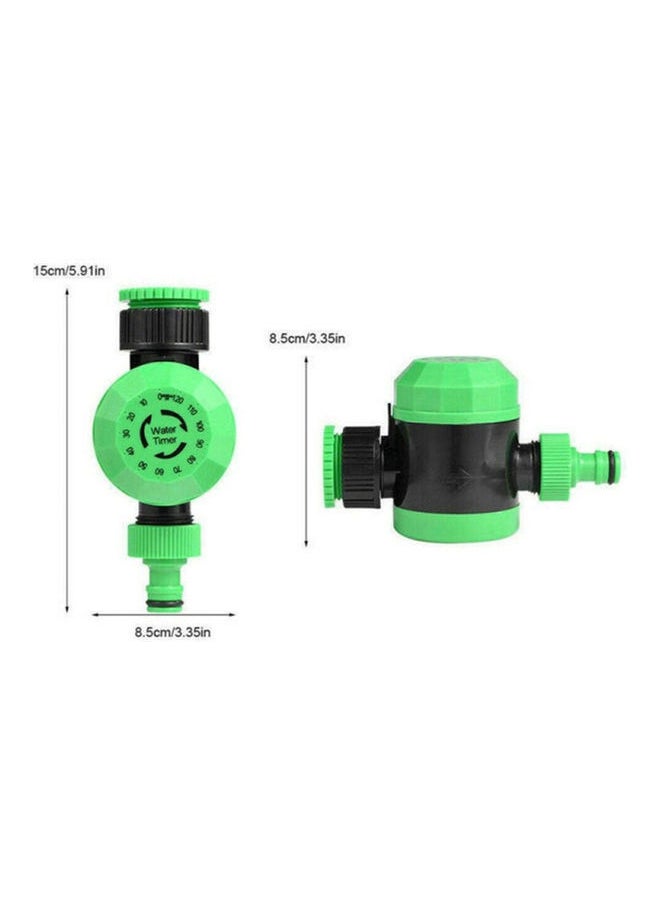 NIBEMINENT - 2-Hours Mechanical Watering Timer Garden Automatic Irrigation System Controller Green/Black 14x6x8cm - Image 1