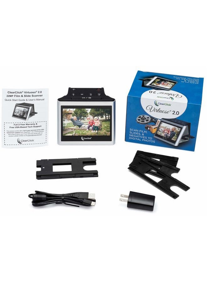 ClearClick Virtuoso 2.0 (Second Generation) 22MP Film & Slide Scanner with Extra Large 5" LCD Screen - Convert 35mm, 110, 126 Slides and Negatives to Digital Photos - Image 4
