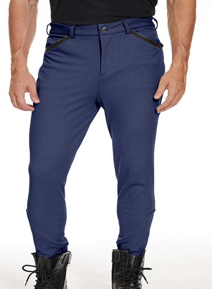 general Men Horse Riding Pants Knee Grip Equestrain Breeches Clothes Silicone Leggings Horseback Riding Tights - Image 2