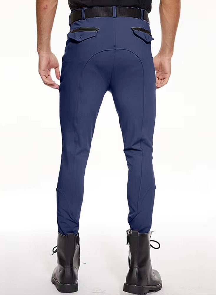 general Men Horse Riding Pants Knee Grip Equestrain Breeches Clothes Silicone Leggings Horseback Riding Tights - Image 3