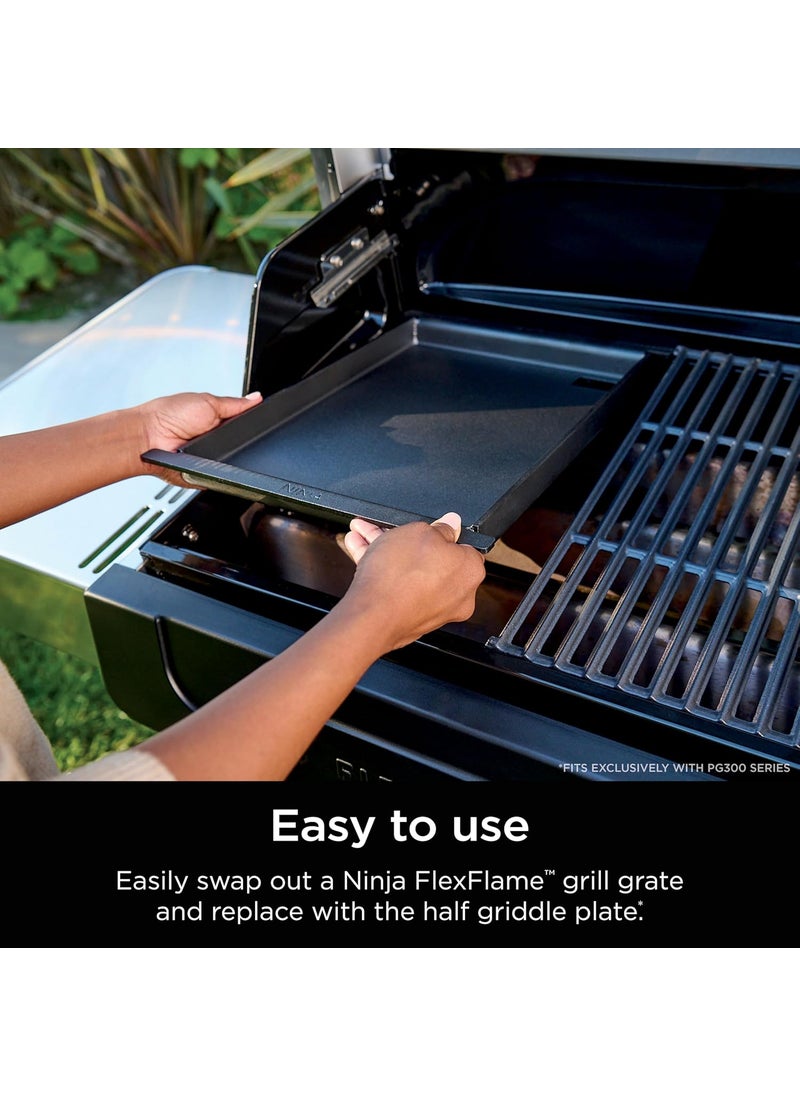 Ninja Ninja FlexFlame Upgrades Premium Half Griddle ProfessionalGrade Carbon Steel Griddle Plate with Grease Drain RustResistant Combo Cook Even Heat Compatible with Ninja FlexFlame XSKHLFGRIDLE  - Image 5