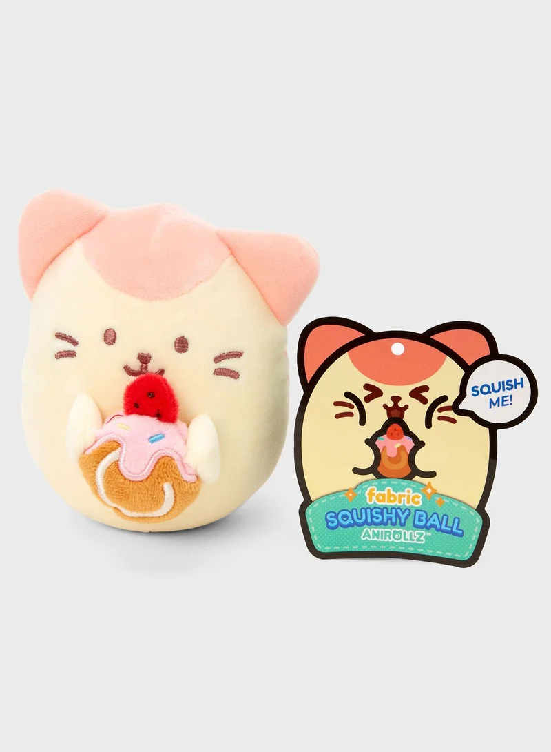Claires Anirollz Kittiroll Squishy Ball Plush Toy