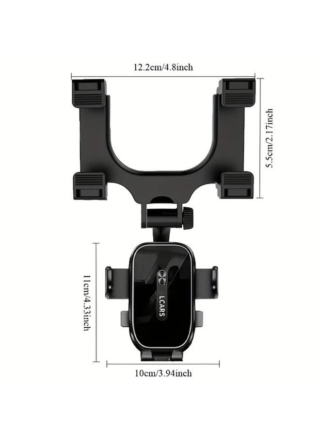 Mirror A89 Car Phone Mount Holder Adjustable Rotating Dashboard Stand With Secure Grip - Image 3