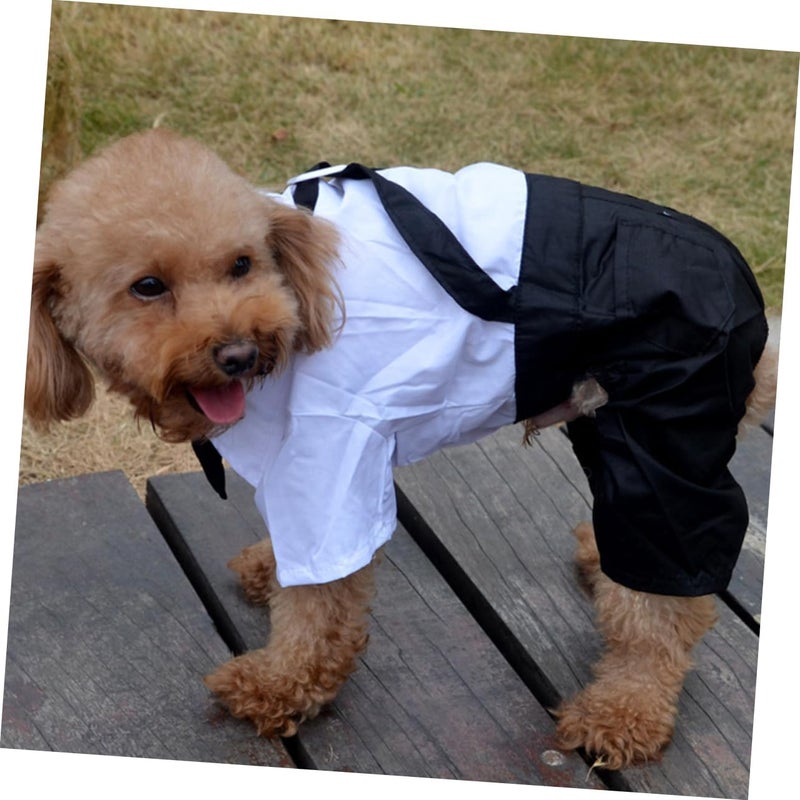 Elegant Pet Suit Bow Tie for Weddings Birthdays and Special Occasions Stylish Pet Formal Wear for Dogs - Image 5