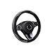 Tioollev Car Steering Wheel Cover 15 inch Carbon Fiber Microfiber PU Leather Elastic Steering Wheel Protector for Men Women Universal Durable Car Decorative Fit for Most Cars Trucks SVUGrey - Image 2