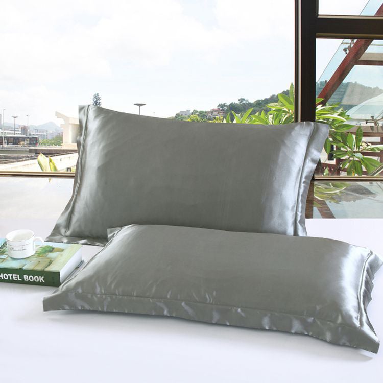 general Polyester Silk Pillowcase for Bed, Soft Imitation Satin Pillow Cover, 48x74cm - Image 4