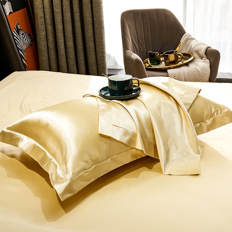 general Polyester Silk Pillowcase for Bed, Soft Imitation Satin Pillow Cover, 48x74cm - Image 3