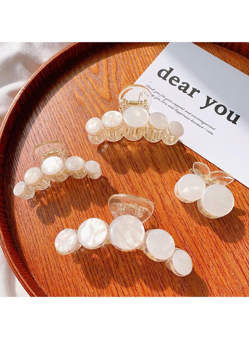 Goolsky مشابك شعر حورية البحر، 4 قطع مشابك كبيرة، مشابك شعر غير قابلة للانزلاق، هدية ضخمة للشعر الرقيق، للفتيات، وللصديقة - Image 1