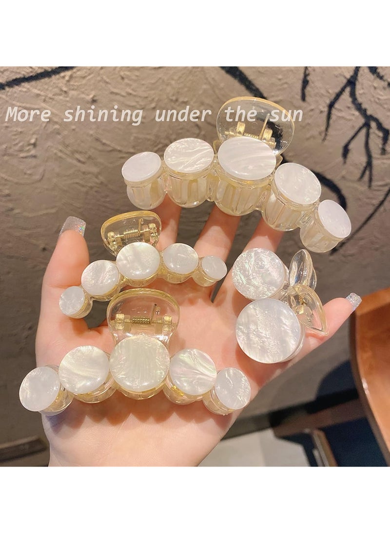 Goolsky مشابك شعر حورية البحر، 4 قطع مشابك كبيرة، مشابك شعر غير قابلة للانزلاق، هدية ضخمة للشعر الرقيق، للفتيات، وللصديقة - Image 4