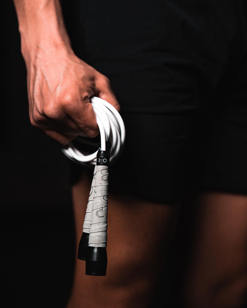BOXROPE, A Jump Rope Made For Boxing, Tangle-Free, 15% Heavier Than A Normal PVC Rope, Adjustable, Includes Grip Tapes For More Grip, Premium Quality (Grey (Taller than 6'2ft)) - Image 2