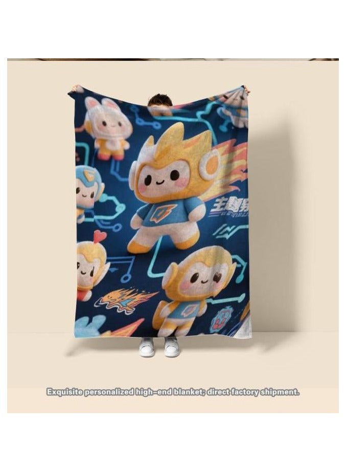 general Flannel thin blanket (warm and comfortable, suitable for sleep, gaming, dust removal and sandproof) 150cm*200cm - 717 - Image 3