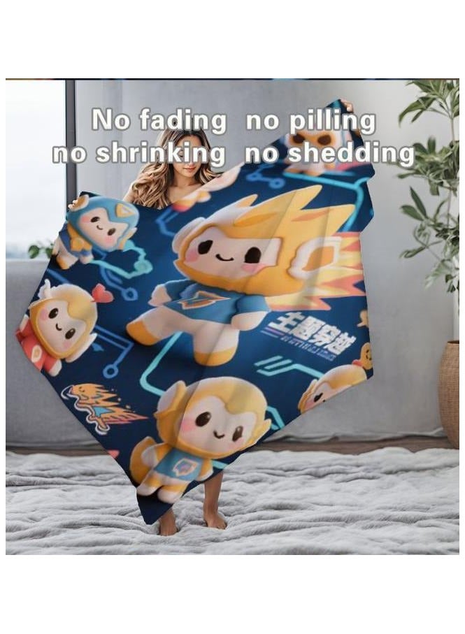 general Flannel thin blanket (warm and comfortable, suitable for sleep, gaming, dust removal and sandproof) 150cm*200cm - 717 - Image 5
