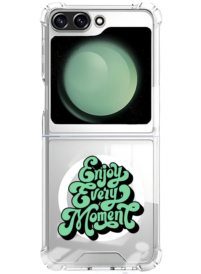 Theodor Magnetic Case for Samsung Galaxy Z Flip 6 Compatible with MagSafe Wireless Charging, Shockproof Phone Bumper Cover Enjoy Every Mopment-01 - Image 1