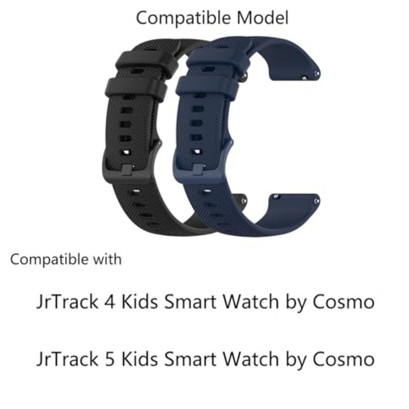 Quick Release Smartwatch Band Compatible with Garmin Bounce 2, Cosmo JrTrack 5, Cosmo JrTrack 4, SyncUP Watch 2 and Verizon Gizmo Watch 3 Smartwatch - Replacement Band Strap Silicone - Image 2