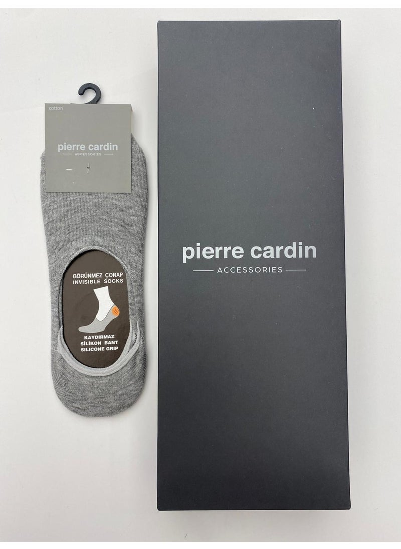 pierre cardin Cotton 6-Pack Men's Silicone Banded Non-Slip Ballerina Socks 400-PC Gray  - Image 2