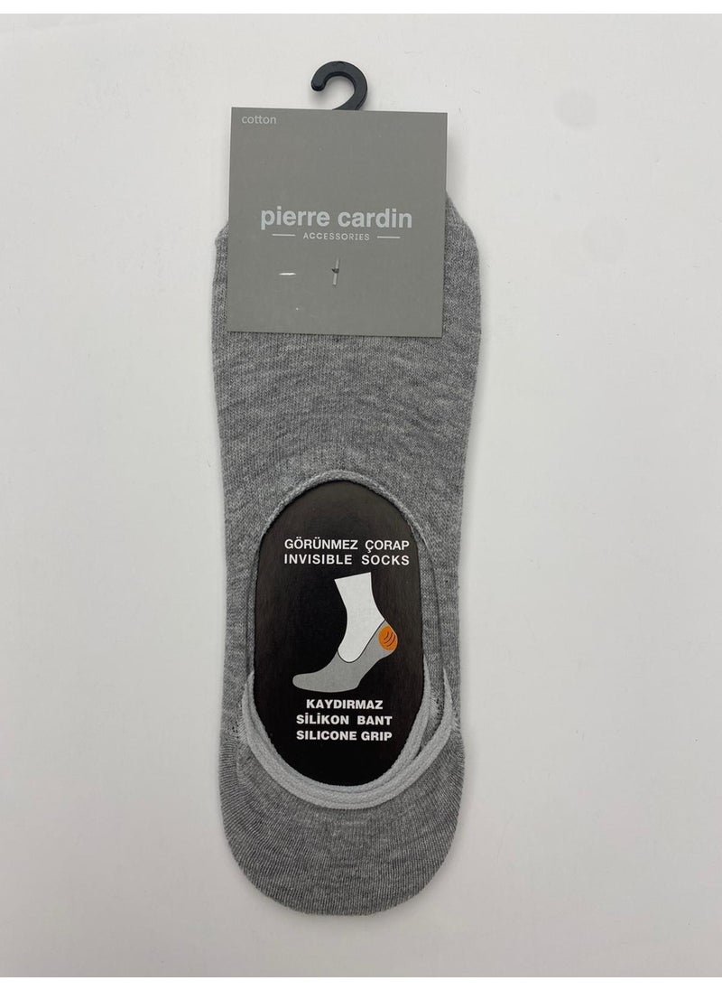 pierre cardin Cotton 6-Pack Men's Silicone Banded Non-Slip Ballerina Socks 400-PC Gray  - Image 3