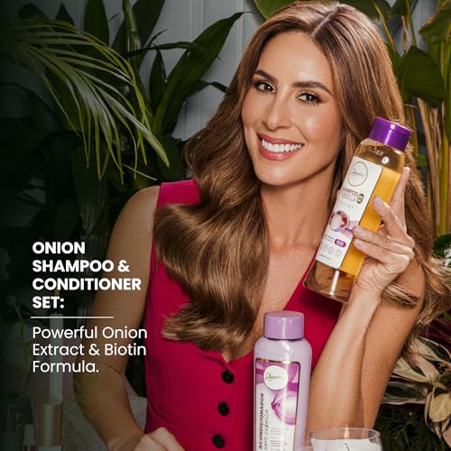 Anyeluz Onion Shampoo and Conditioner Set – Enriched with Onion Extract and Biotin, Cleanses and Reduces Oiliness, Strengthens and Revitalizes, Suitable for All Hair Types - Image 2