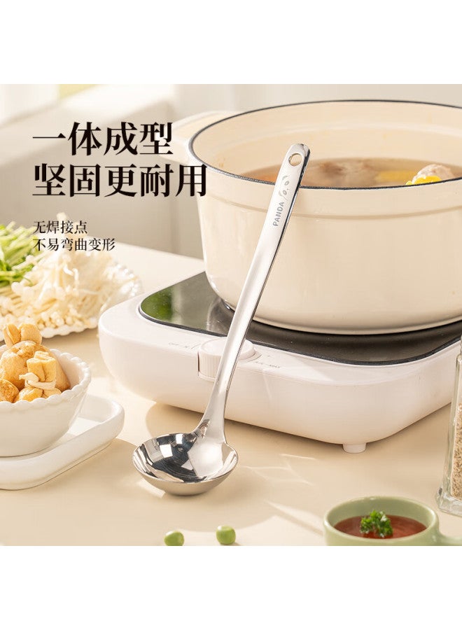 Caizhi 316 Stainless Steel Soup Ladle With Long Handle, Thick Large Soup Spoon, Food-grade High Temperature Resistant Hot Pot Ladle For Home Use Cz6250