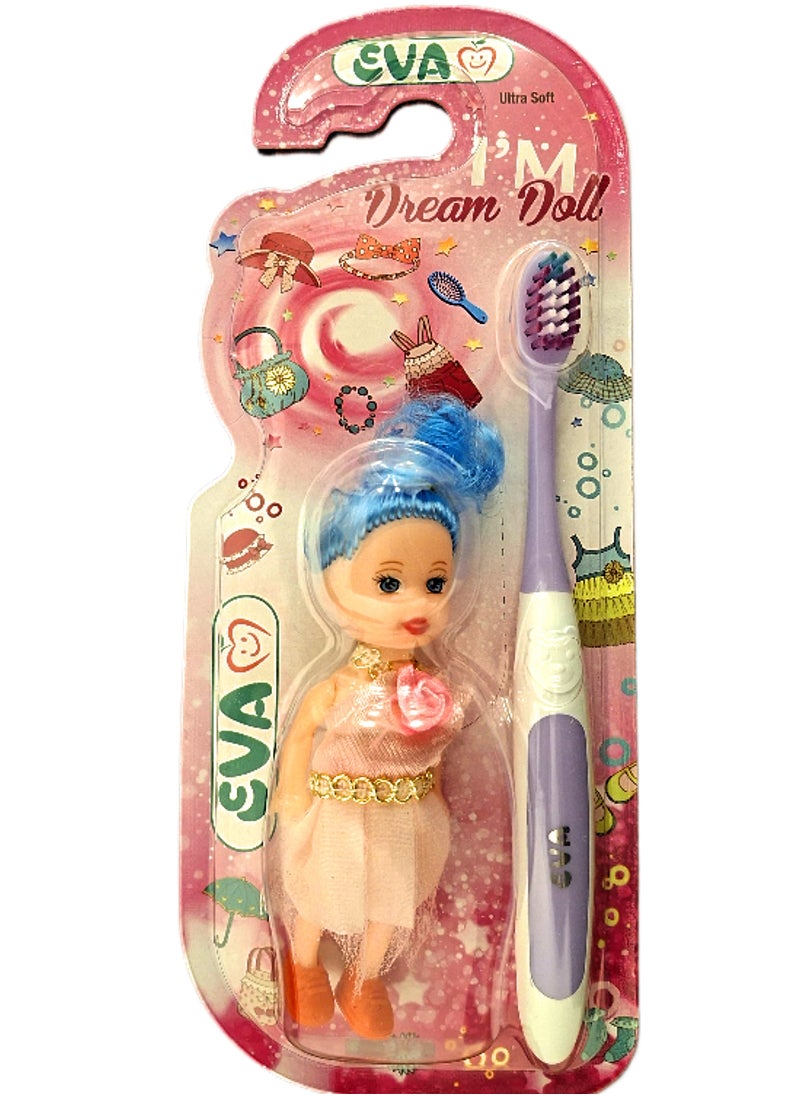 Eva Toothbrush With A Kid's Doll - Purple 