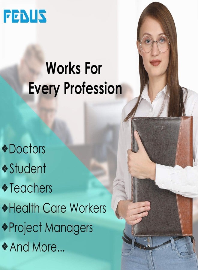 FEDUS Multipurpose Leatherette Professional File Folders for Certificates,Documents Holder,Document Bag,Portfolio,Executive File Legal Size Documents Holder with 20 Leafs for Men and Women,Pack of 1 - Image 5