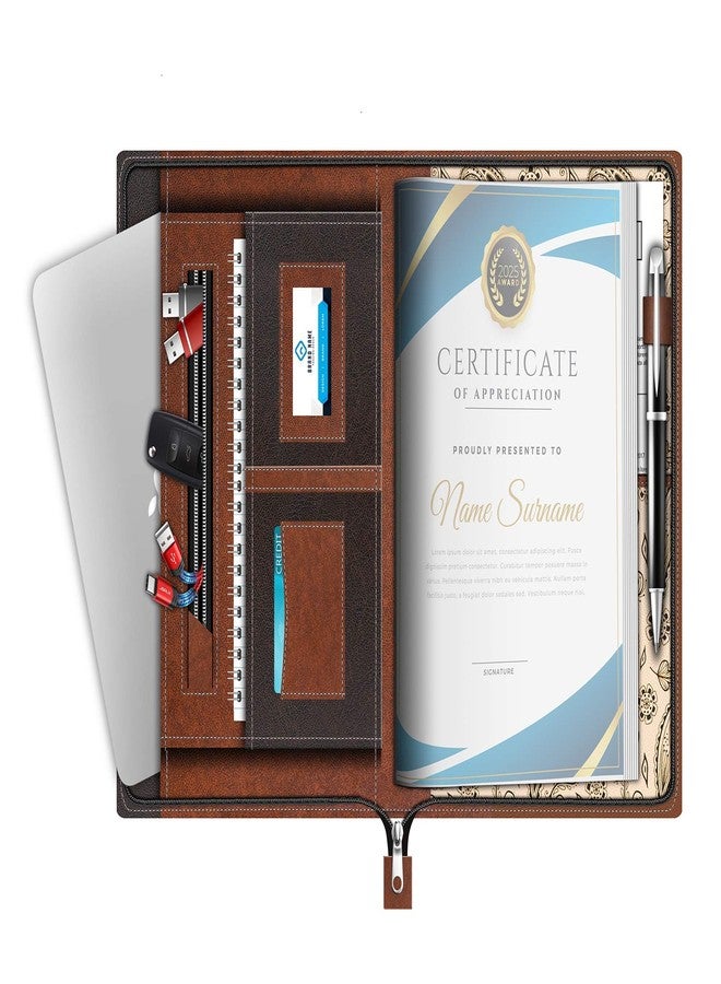 FEDUS Multipurpose Leatherette Professional File Folders for Certificates,Documents Holder,Document Bag,Portfolio,Executive File Legal Size Documents Holder with 20 Leafs for Men and Women,Pack of 1 - Image 1
