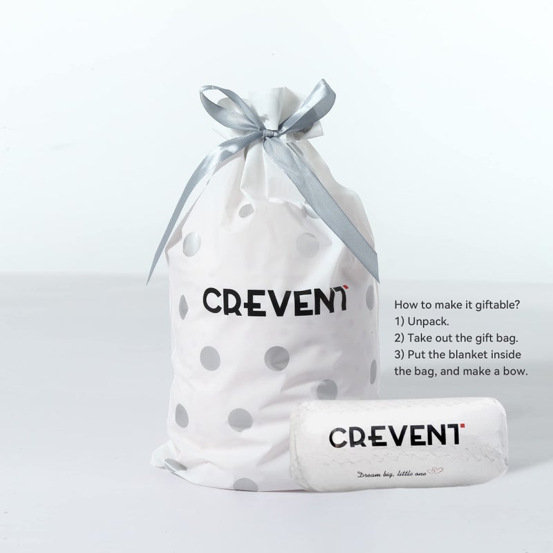 CREVENT 30''X40'' Breathable Soft Cozy Plush Fleece Baby Girls Blanket for Infants Toddlers' Bedding Crib Cot Stroller, Baby Shower Birthday Newborn's Gift - Pink Star - Image 2