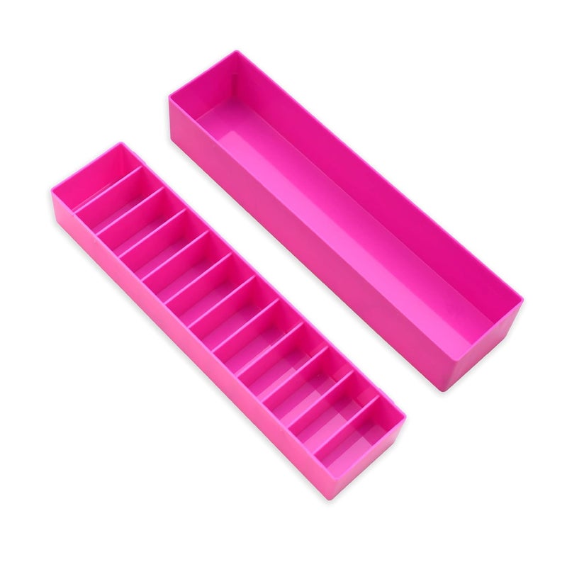 Barber Mate 12-Slot Clipper-Blade Caddy, Grooming and Barber Blade Organizer, Professional Barber Supplies, Barber Case and Stylist Station Accessories, (Pink) - Image 1