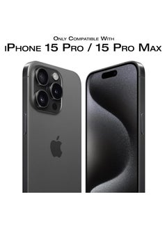 ELTRAZONE Camera Lens Protector for iPhone 15 Pro and 15 Pro Max Tempered Glass Aluminum Ring Cover, HD Clear, iPhone Camera Design Matching, Anti-Reflection, Anti-Scratch, Full Set (Black Titanium)  - Image 3