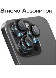ELTRAZONE Camera Lens Protector for iPhone 15 Pro and 15 Pro Max Tempered Glass Aluminum Ring Cover, HD Clear, iPhone Camera Design Matching, Anti-Reflection, Anti-Scratch, Full Set (Black Titanium)  - Image 5