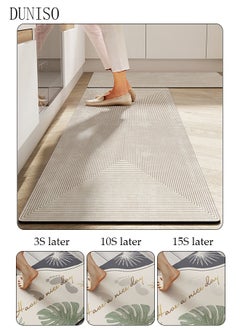 DUNISO Diatom Mud Bath Mat Set Bathroom Kitchen Rug Mat Extra Soft and Absorbent Bath Rugs Non-Slip Quick Drying Floor Bath Tub Mat for Bathroom Floor Tub and Shower 40*60cm/40*120cm  - Image 5