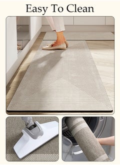 DUNISO Diatom Mud Bath Mat Set Bathroom Kitchen Rug Mat Extra Soft and Absorbent Bath Rugs Non-Slip Quick Drying Floor Bath Tub Mat for Bathroom Floor Tub and Shower 40*60cm/40*120cm  - Image 3