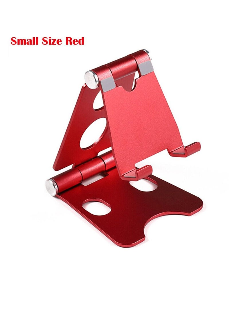 DIGI CORE Cell Phone Holder With Adjustable Mount Cradle Aluminum Desktop Stand For Mobile Phone,Tablets, iPads,iPhone Stand Red