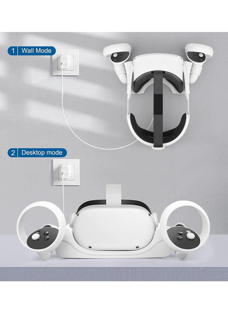 Y&D - Charging Station for Oculus Quest 2 USB Dock Stand VR Headset High-Speed With Breathing Light Handle Storage - Image 1