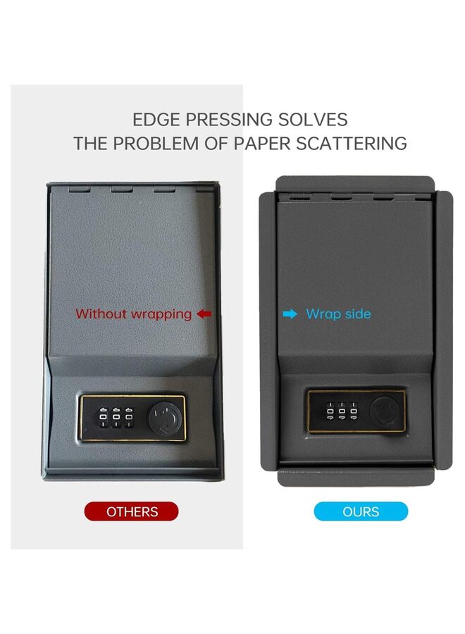 صندوق تخزين آمن على شكل كتاب (مقاس 8.7 بوصة × 6 بوصة × 2 بوصة) مع قفل أمان برمز سري - Image 4