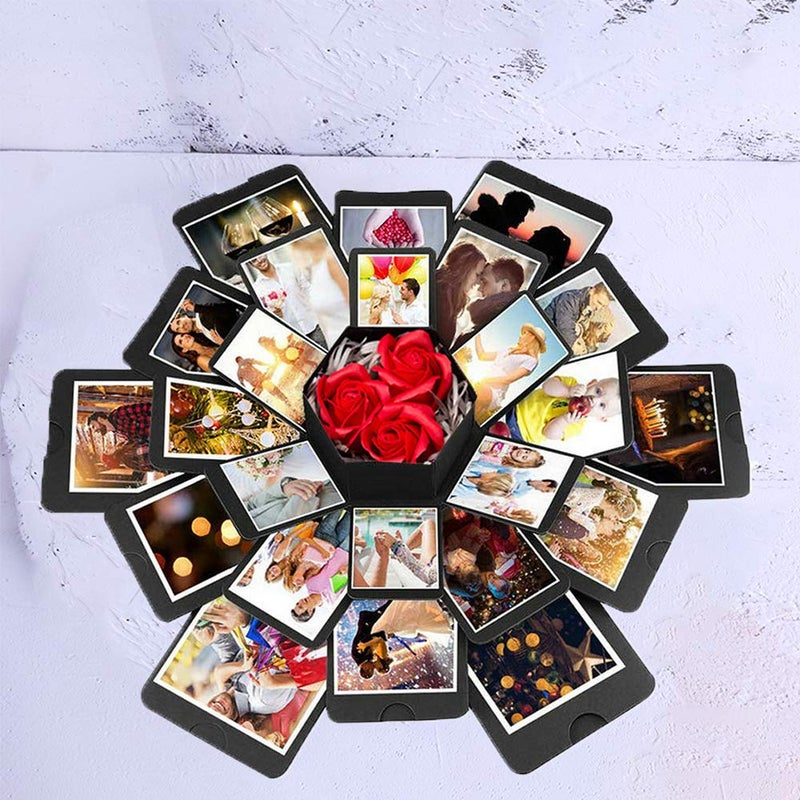 Hamiggaa Explosion DIY Gift Set, Exploding Love Box for Couples, Sentimental Gift for Wedding, Birthday Party, Boyfriend, Girlfriend, Scrapbook Style Photo Album, Memory Box - Image 5
