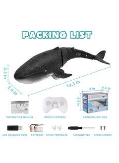 Excefore Remote Control Whale, 2.4G High Simulation RC Whale Toys, Pool Remote Control Whale Toys, Outdoor RC Boat Water Toys, for Boys and Girls Kids  - Image 4