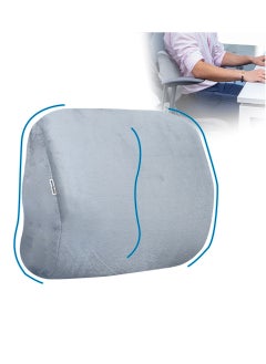 NOVIMED Lumbar Support Pillow for Office Chair - Orthopedic Lumbar Cushion with Memory Foam - Tailored for Lower Back Comfort - Grey  - Image 2