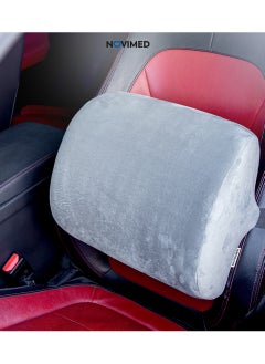 NOVIMED Lumbar Support Pillow for Office Chair - Orthopedic Lumbar Cushion with Memory Foam - Tailored for Lower Back Comfort - Grey  - Image 5