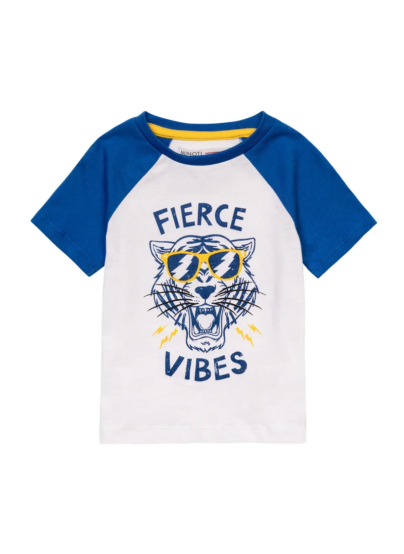مينوتي Kids Boys  T-Shirt With Contrast Sleeves