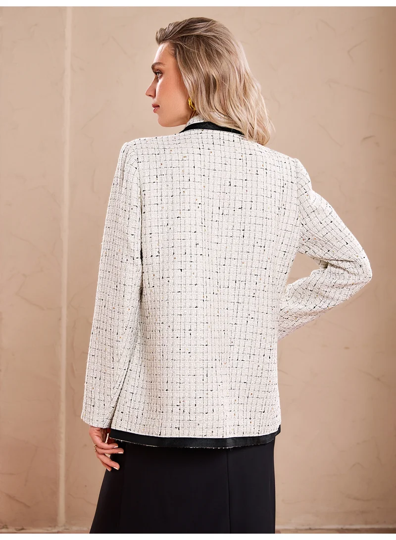 SIMPLEE Women's Stylish Blazer Jacket Slim Fit Office Suit Coat
