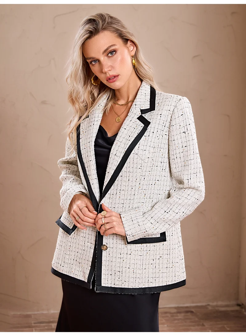 SIMPLEE Women's Stylish Blazer Jacket Slim Fit Office Suit Coat