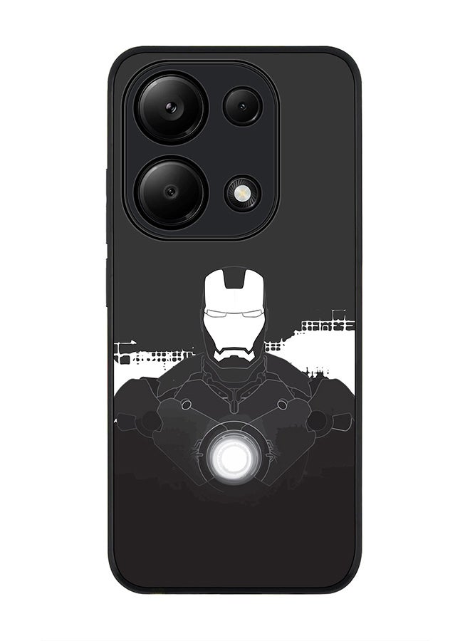 Stylizedd Rugged Black Edge Case for Xiaomi Redmi Note 13 Pro 4G / Xiaomi Poco M6 Pro 4G, Slim fit Case Thin Cover -  Iron Man Beam - Image 1
