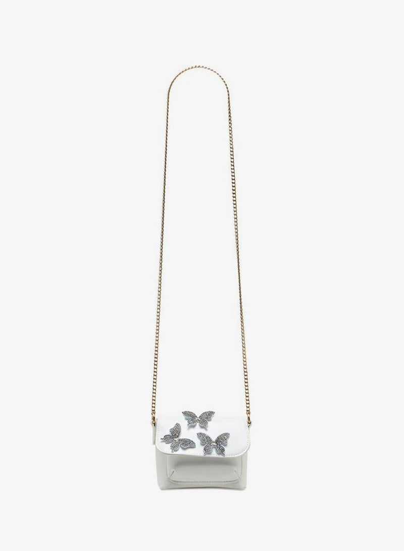 Flora Bella By Shoexpress Crossbody Bag With Butterfly Embellishment - Image 3