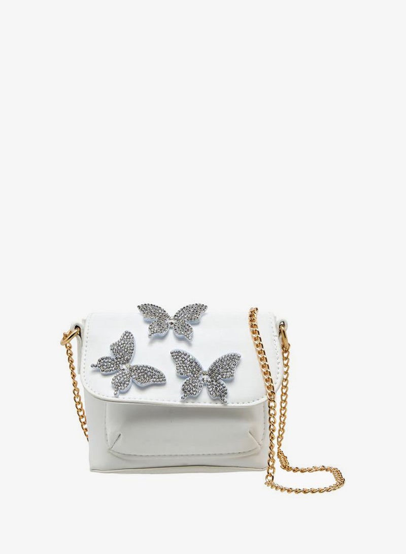 Flora Bella By Shoexpress Crossbody Bag With Butterfly Embellishment - Image 1