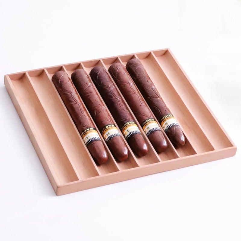 Woho Spanish Cedar Cigar Tray for Cigar Display Sharing Spanish Cedar Wood Tray for Cigar HumidorTupperdorBoxCase Natural Cedar Cigar Tray for Cigar StorageOrganizationAging 85X73X06